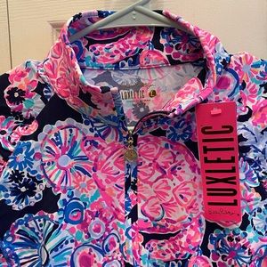 Lilly Pulitzer Justine Crop Half Zip